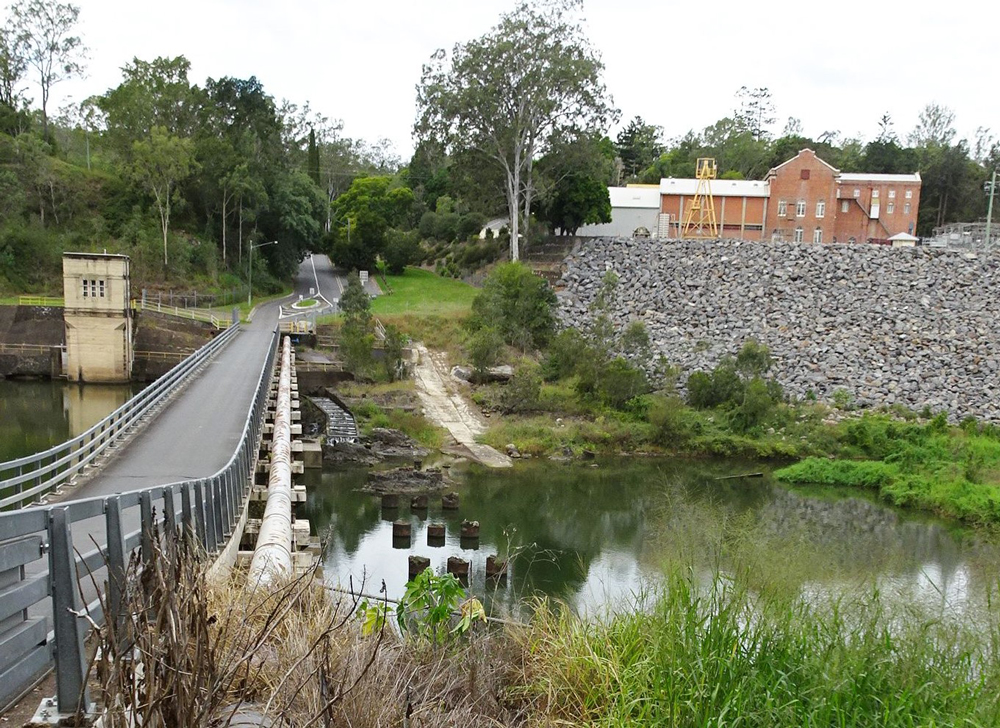 The Mount Crosby pumping station complex today, outwardly similar to its appearance in the 1940s